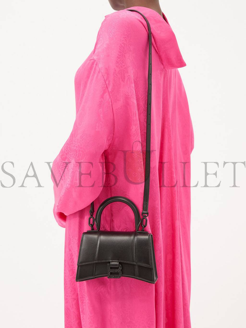 Ba*len*cia*ga black hourglass xs leather bag matchesfashion us (19.5x12x5cm)