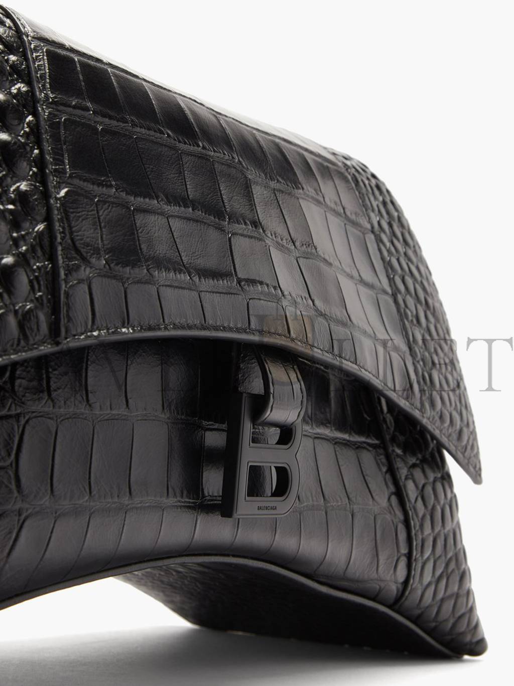 Ba*len*cia*ga black downtown crocodile-effect cross-body bag matchesfashion us (32*19*4.5cm)