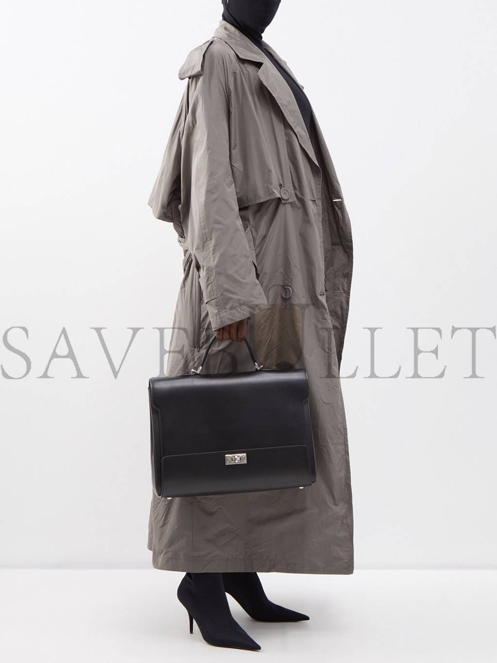 Ba*len*cia*ga black money leather handbag matchesfashion us (38.3*26.9*16.5cm)