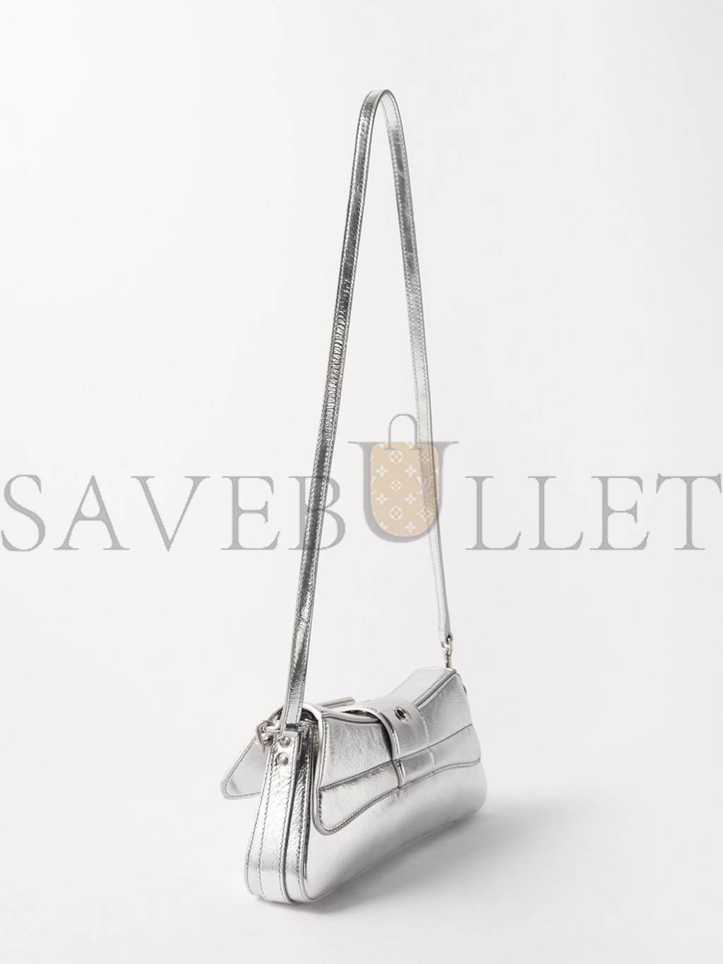 Ba*len*cia*ga silver lindsay s metallic-leather shoulder bag matchesfashion us (28.5*12.9*5.3cm)