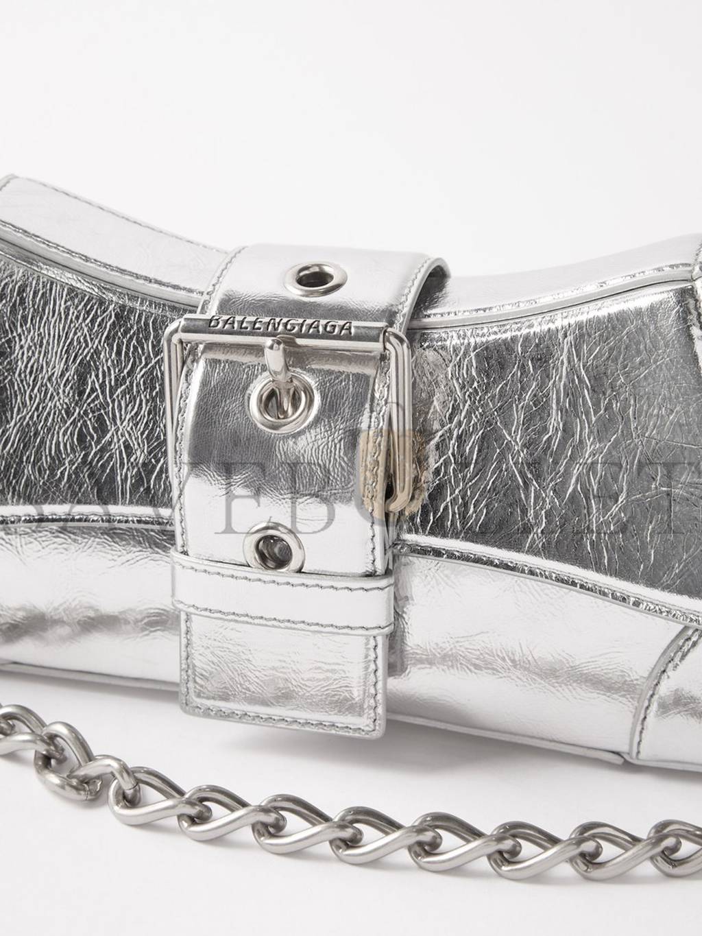 Ba*len*cia*ga silver lindsay s metallic-leather shoulder bag matchesfashion us (28.5*12.9*5.3cm)