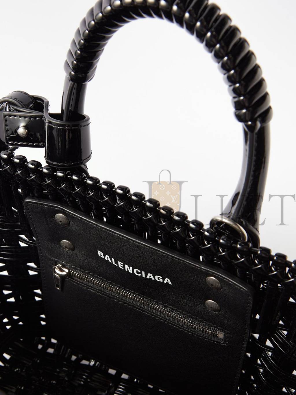 Ba*len*cia*ga black bistro xs woven faux-leather basket bag matchesfashion us (39*20*18cm)
