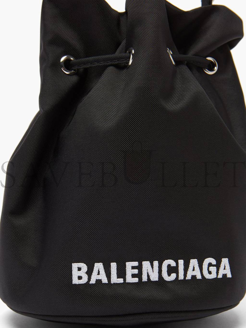 Ba*len*cia*ga black wheel xs canvas bucket bag matchesfashion us (19*14.2*14.2cm)