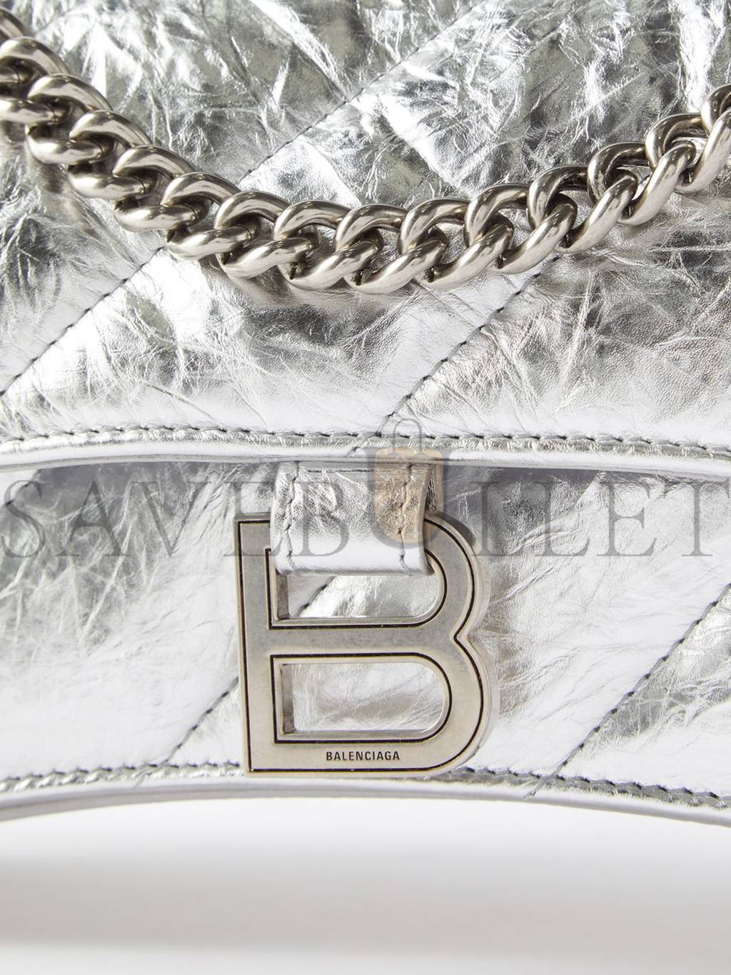 Ba*len*cia*ga silver crush s quilted creased-leather shoulder bag matchesfashion us (25.4*14.9*10cm)
