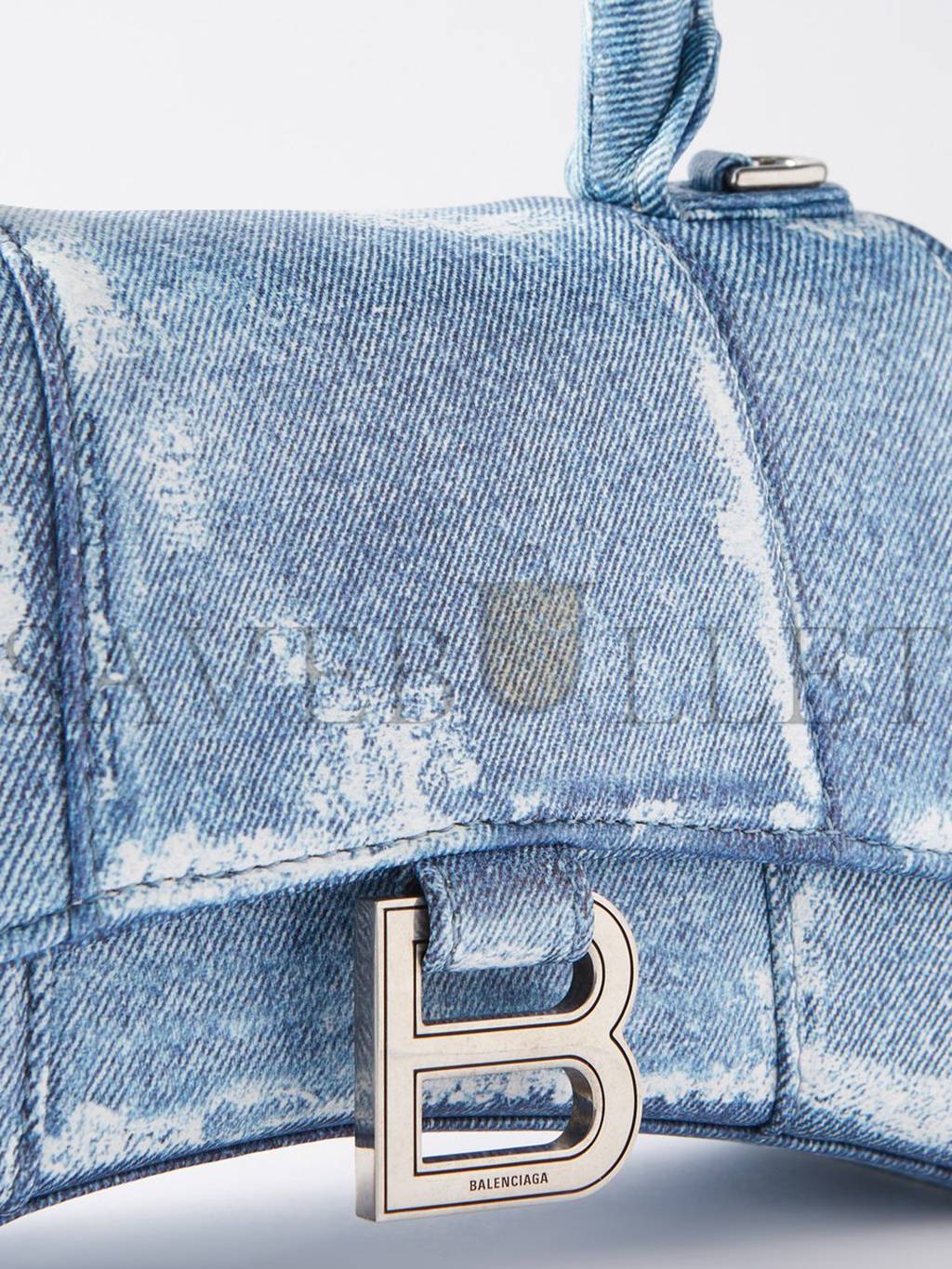 Ba*len*cia*ga blue hourglass xs denim handbag matchesfashion us (19*12.1*7.6cm)