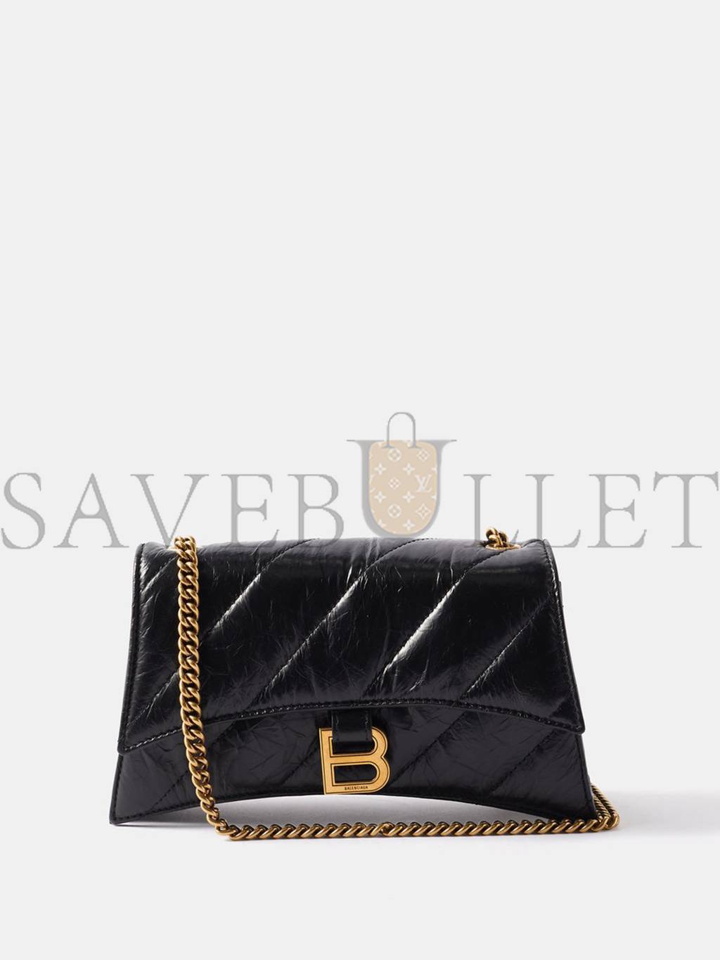 Ba*len*cia*ga black crush xs quilted-leather cross-body bag matchesfashion us (21.5*11*5cm)