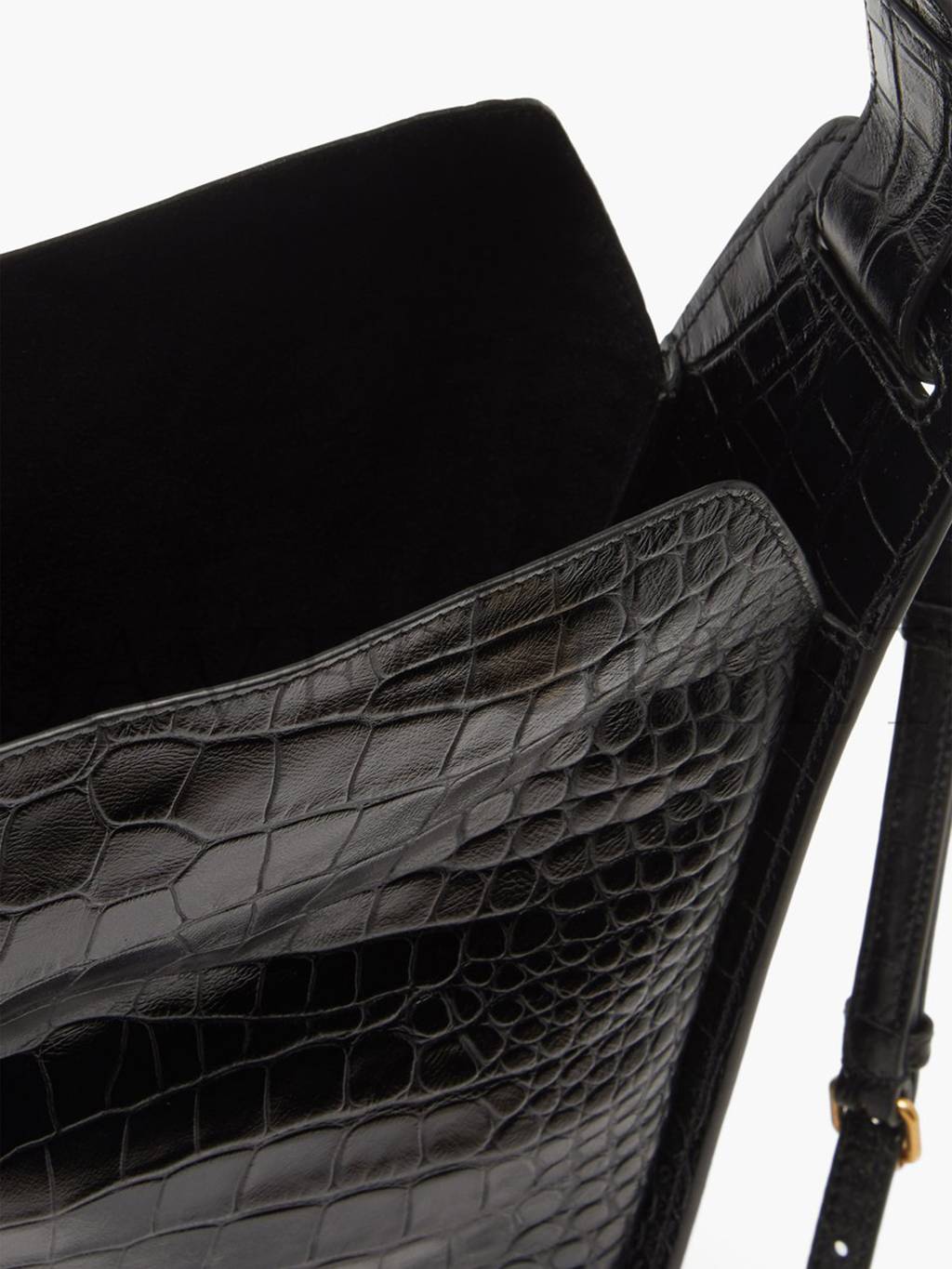 Ba*len*cia*ga black tool s crocodile-effect leather shoulder bag matchesfashion us (30.7*30.4*11.4cm)