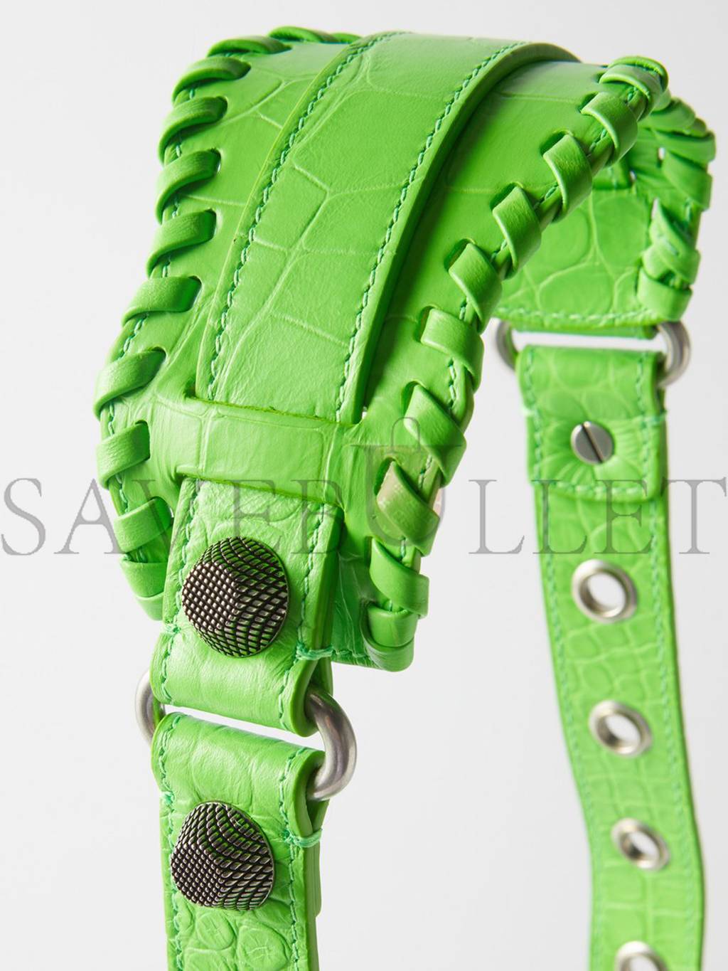 Ba*len*cia*ga green le cagole xs croc-effect leather shoulder bag matchesfashion us (25*15.2*6cm)