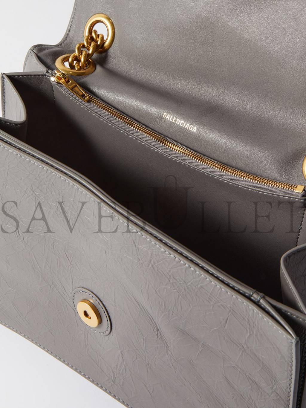 Ba*len*cia*ga grey crush medium creased-leather shoulder bag matchesfashion us (30.4*20.5*10.1cm)
