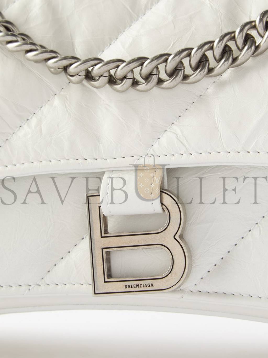 Ba*len*cia*ga white crush s quilted creased-leather shoulder bag matchesfashion us (25*14.9*10cm)