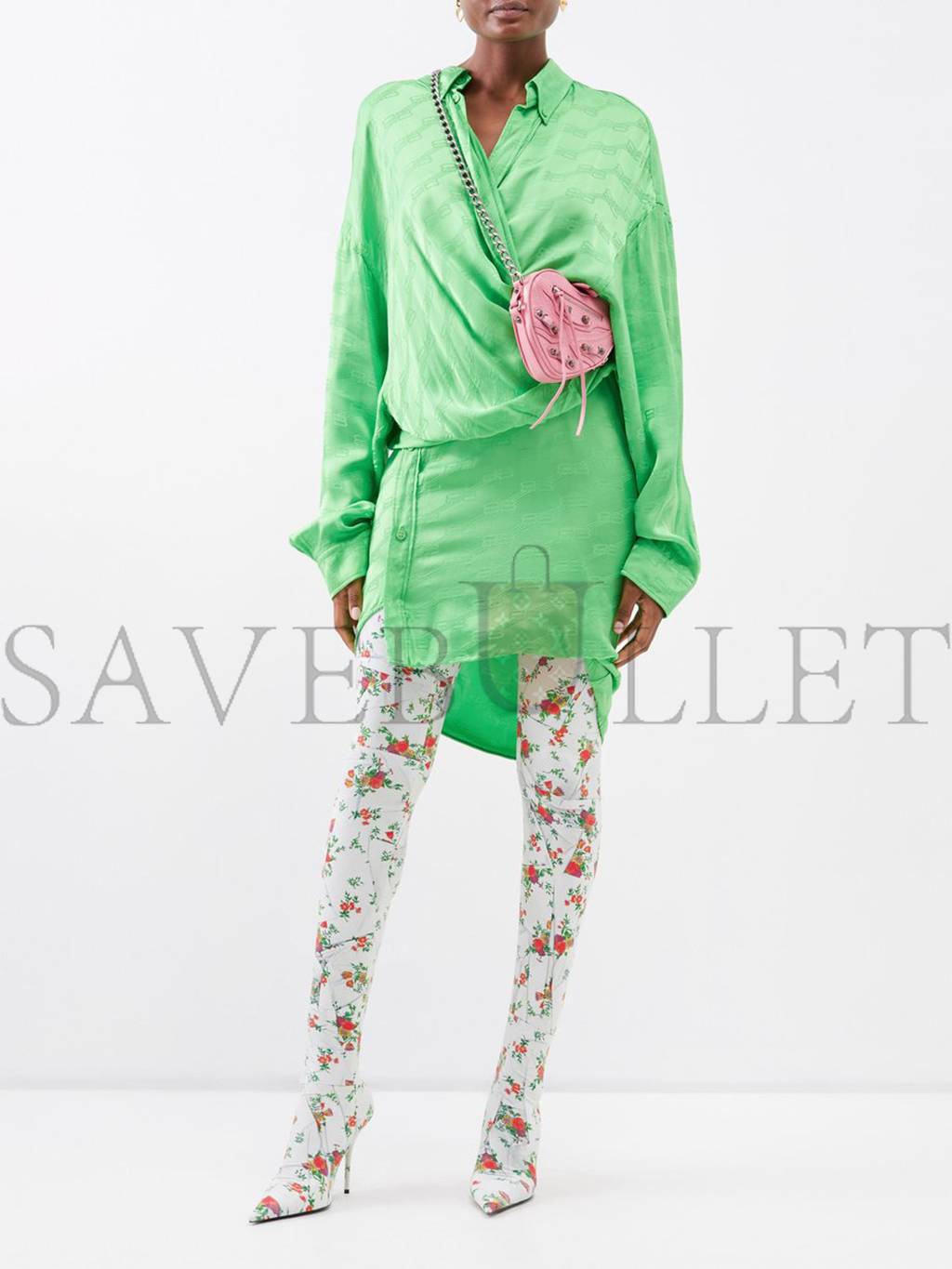 Ba*len*cia*ga pink le cagole mini leather cross-body bag matchesfashion us (15.2*13.9*5cm)