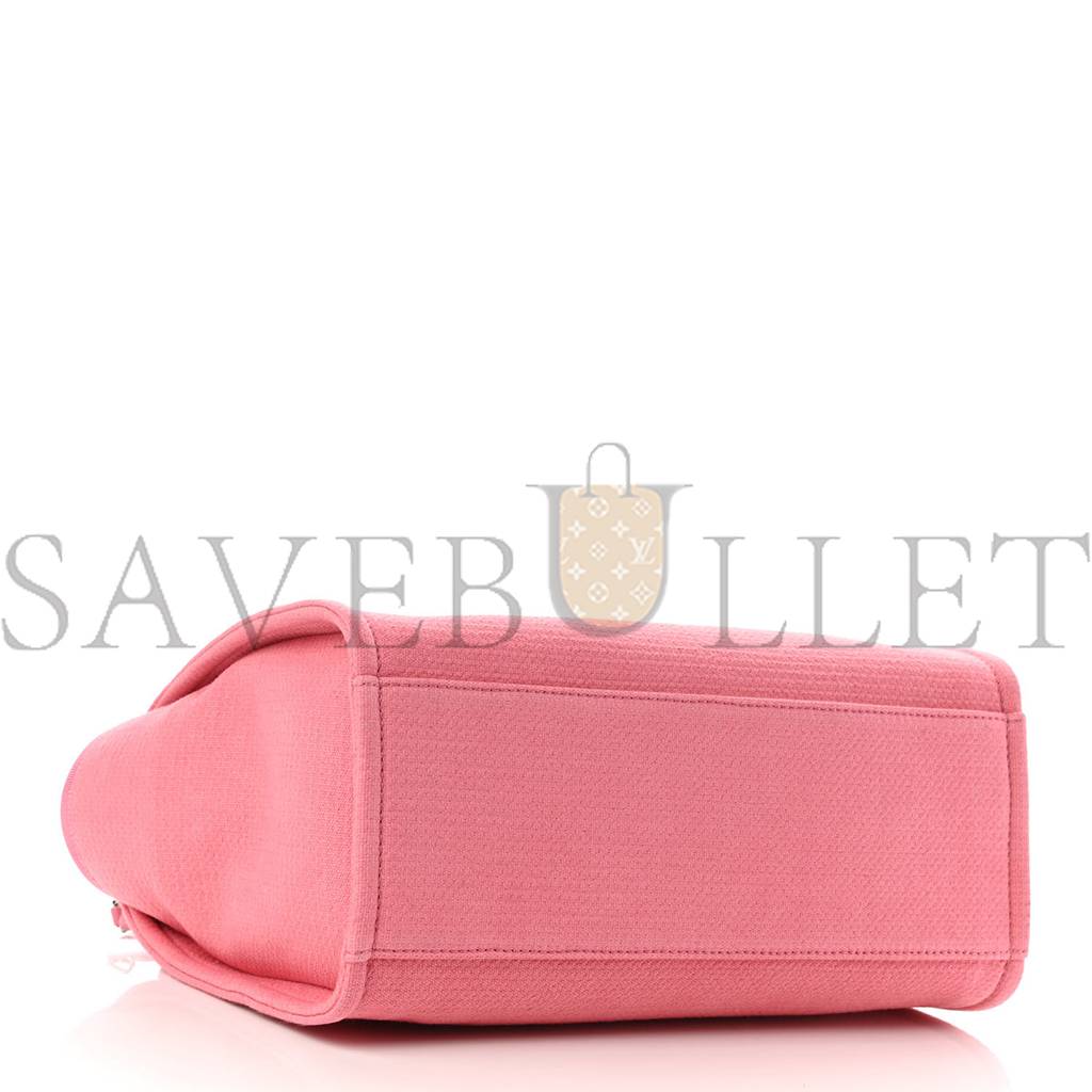 Ch*el mixed fibers small deauville tote pink (32*25*15cm)