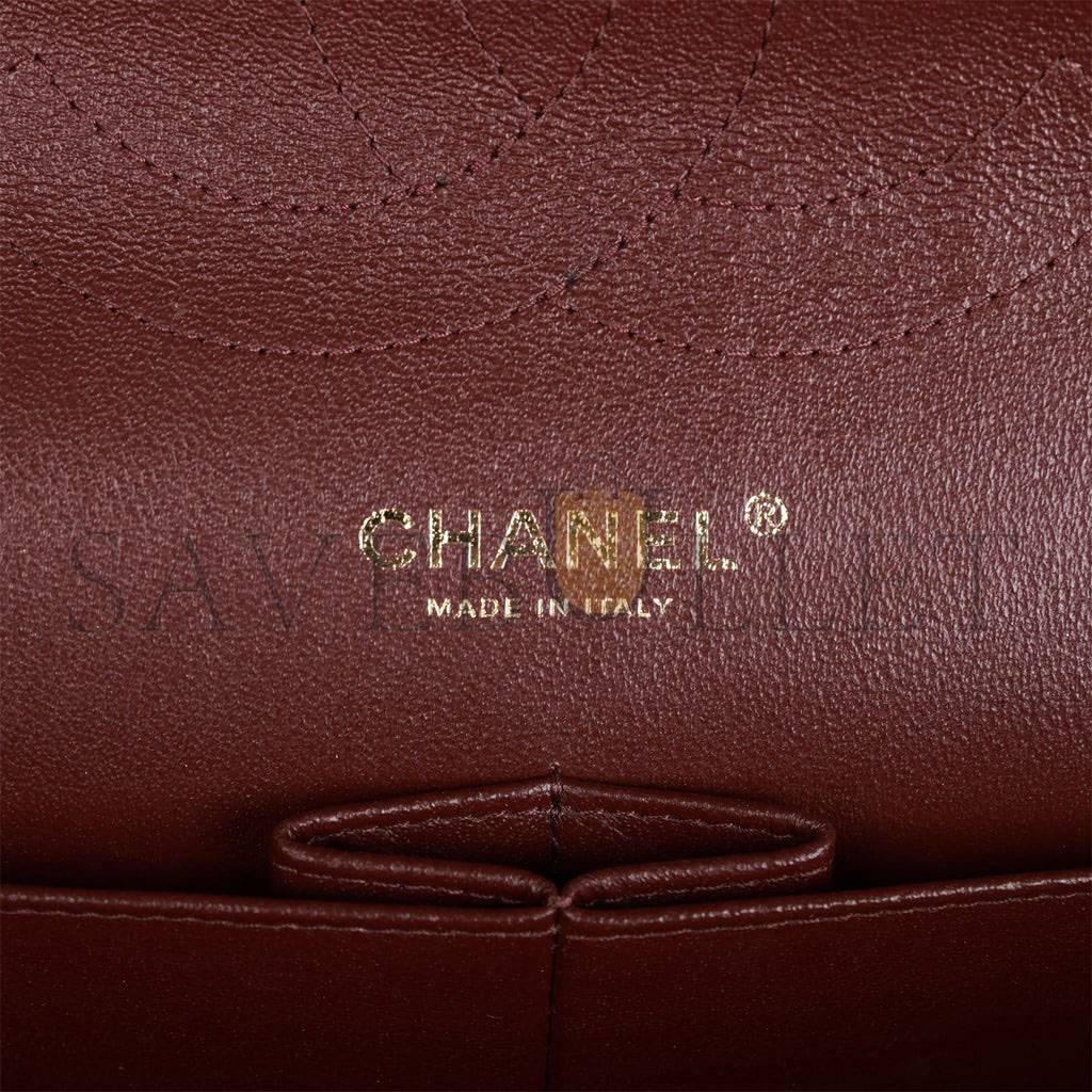 Ch*el jumbo classic double flap bag black caviar gold hardware (30*20*9cm)