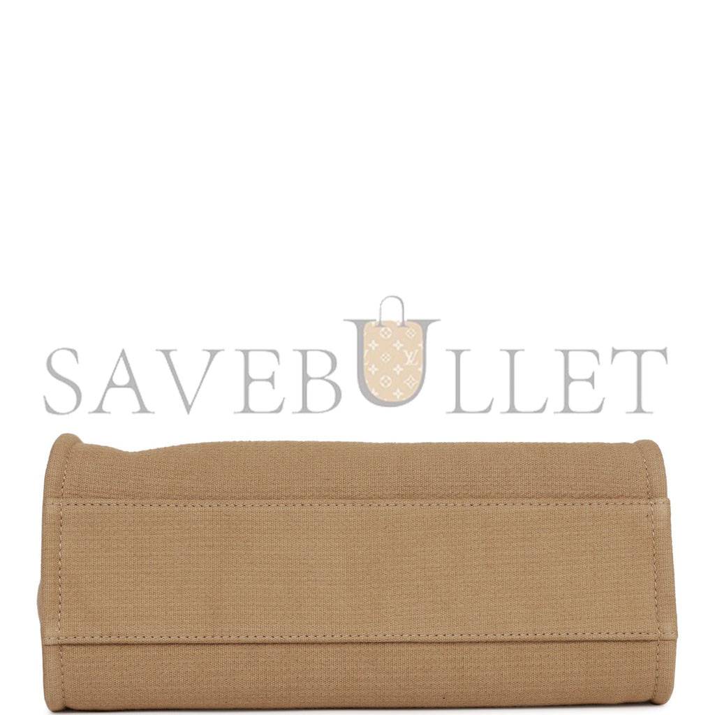 Ch*el small deauville shopping bag beige boucle light gold hardware (34*27*15cm)