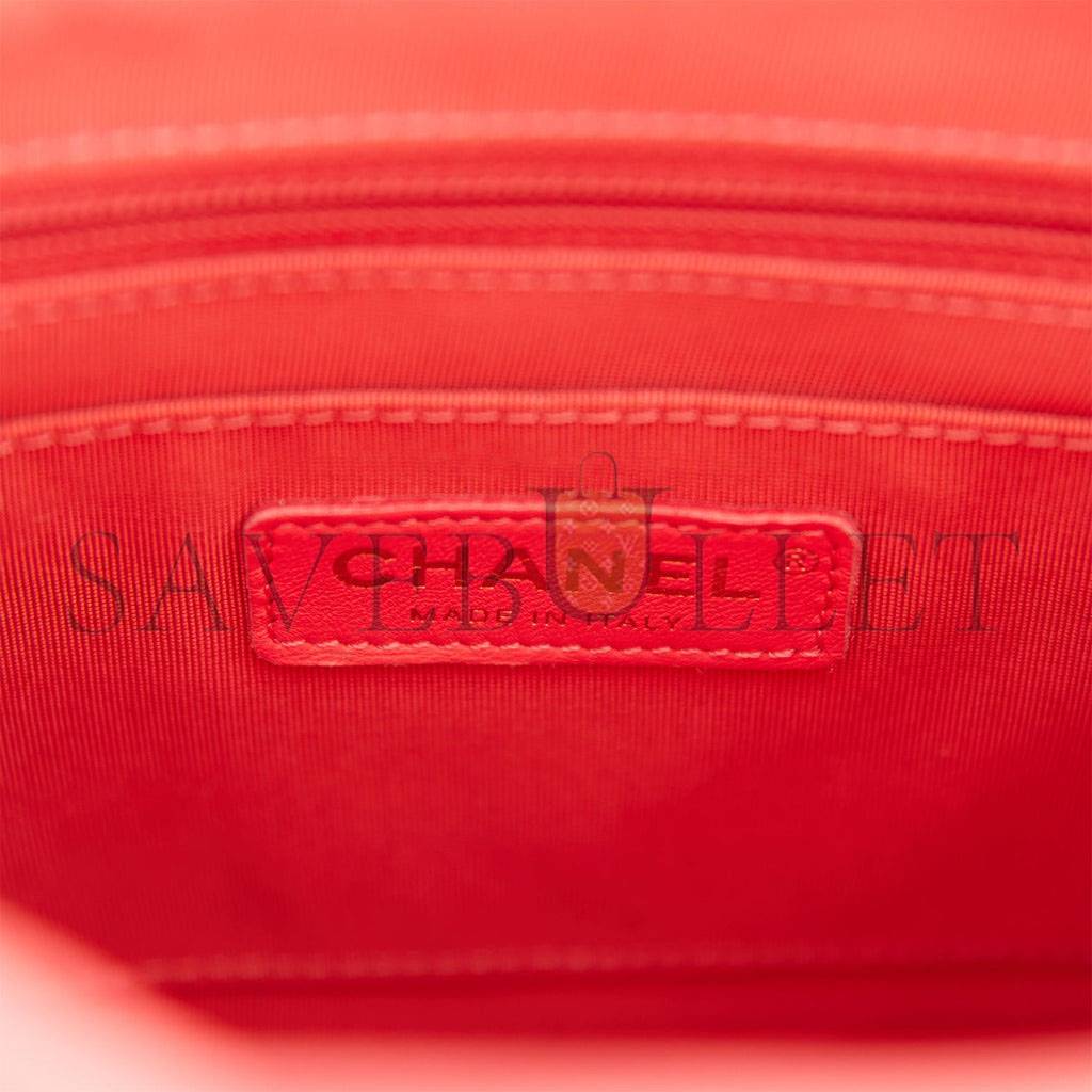 Ch*el mini urban spirit backpack rose lambskin gold hardware (22*17*8cm)