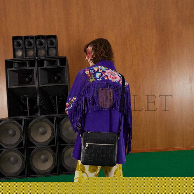 G*u*i gg embossed small messenger bag 406410 (26*23*3cm)