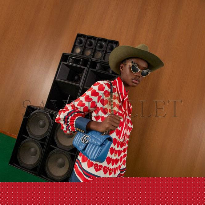 G*u*i gg marmont matelassÉ mini bag 446744 (23*14*6cm)