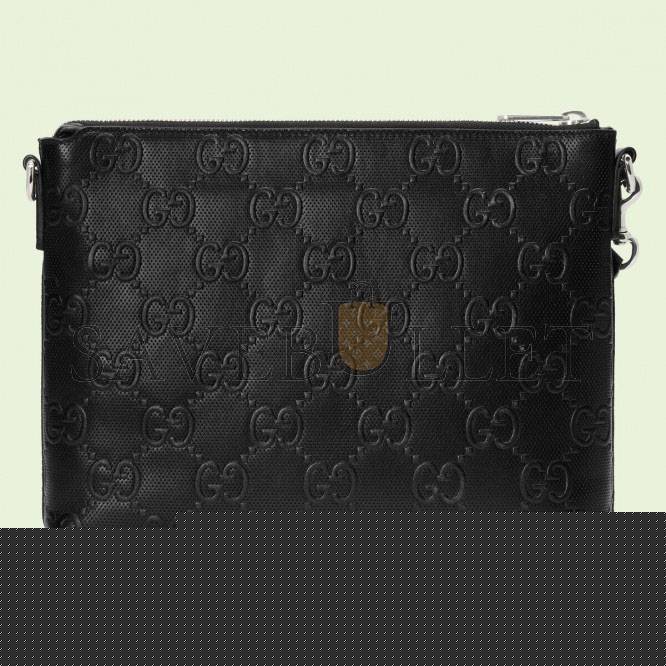 G*u*i gg embossed medium messenger bag 696009 (31*24.5*5cm)