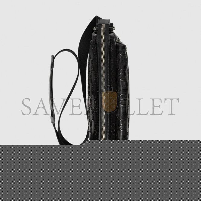 G*u*i gg embossed messenger bag 658565 (29*22*9.5cm)