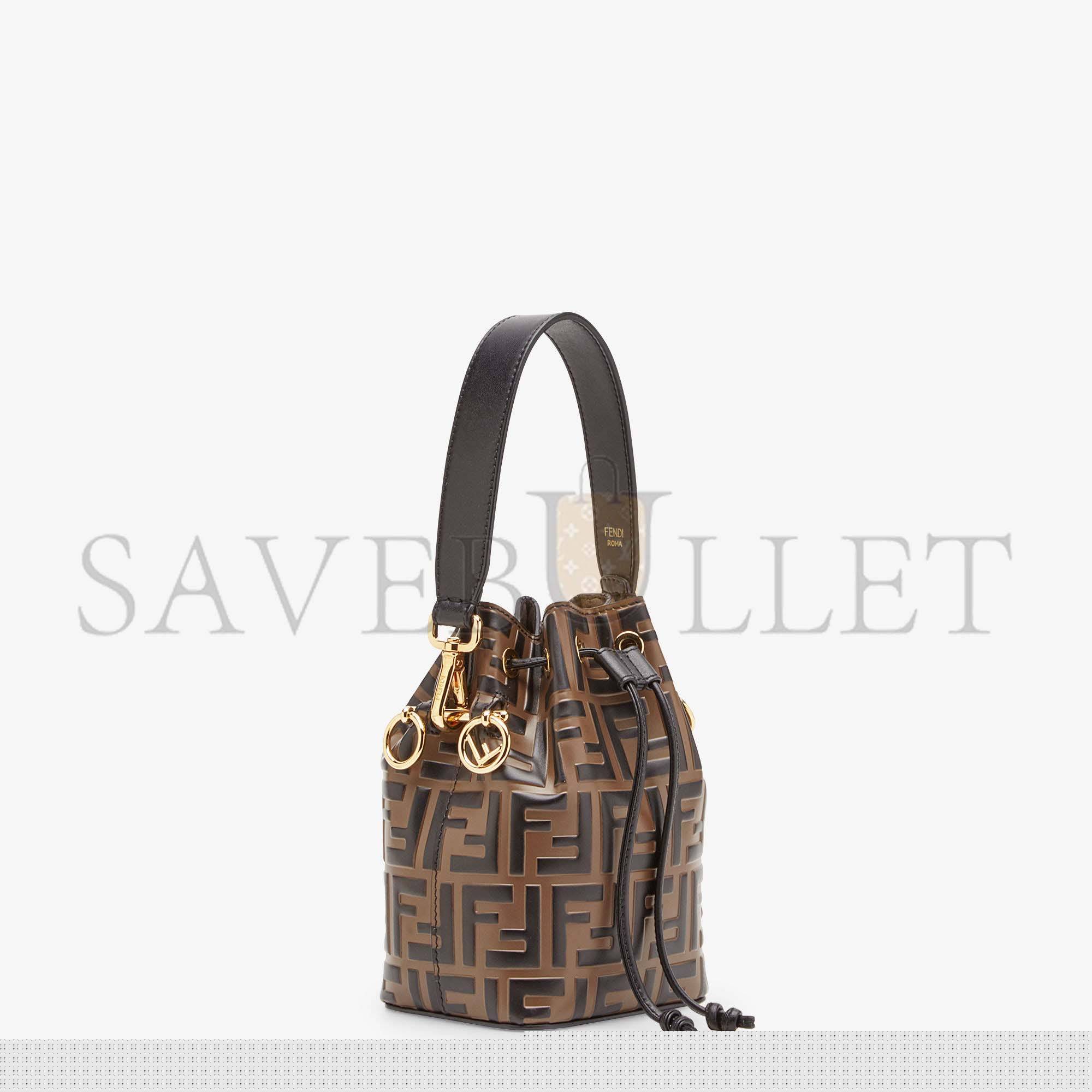 F**di mon tresor - brown leather mini bag 8bs010a659f13vk (18*12*10cm)