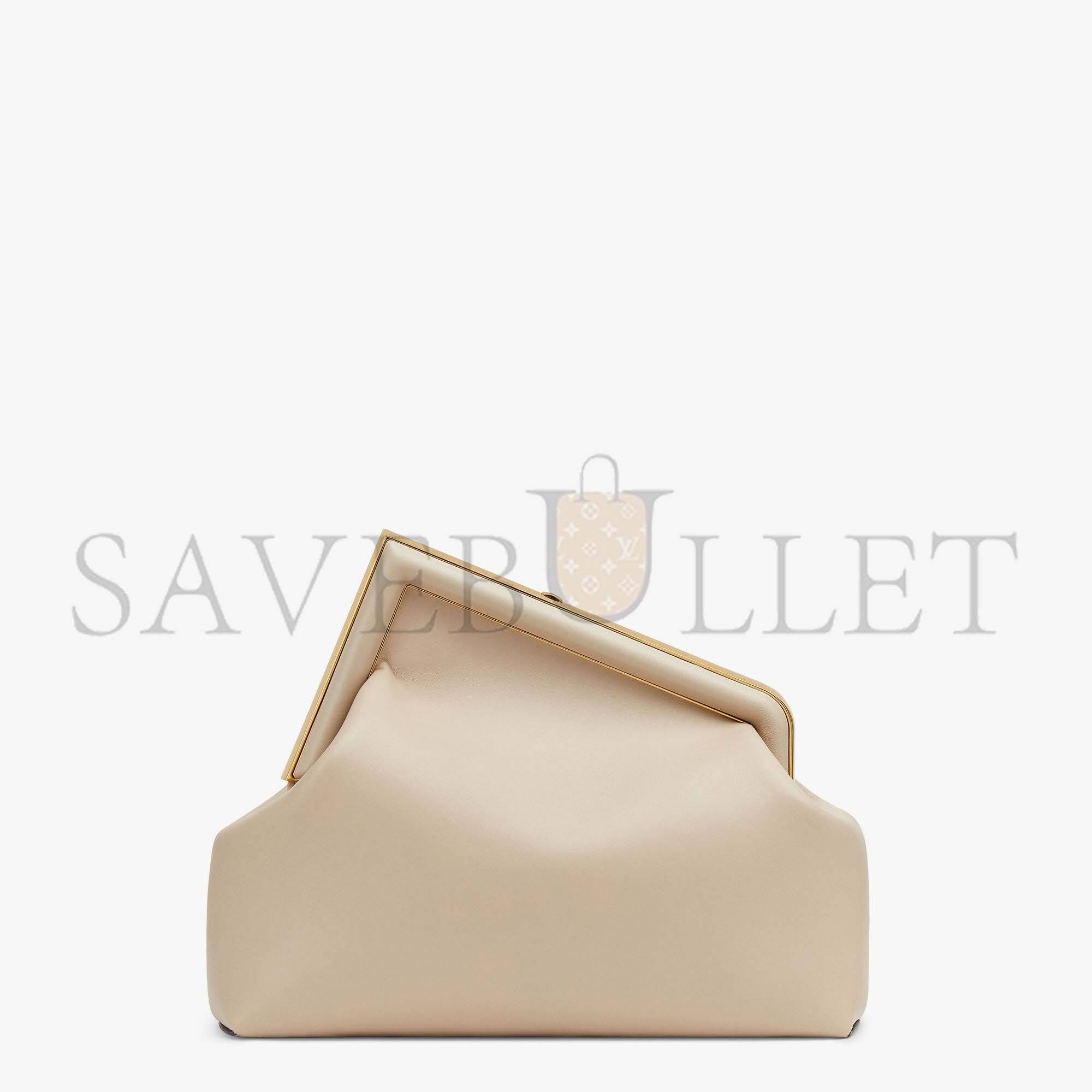 F**di first medium - beige leather bag 8bp127abvef19pn (32.5*23.5*15cm)