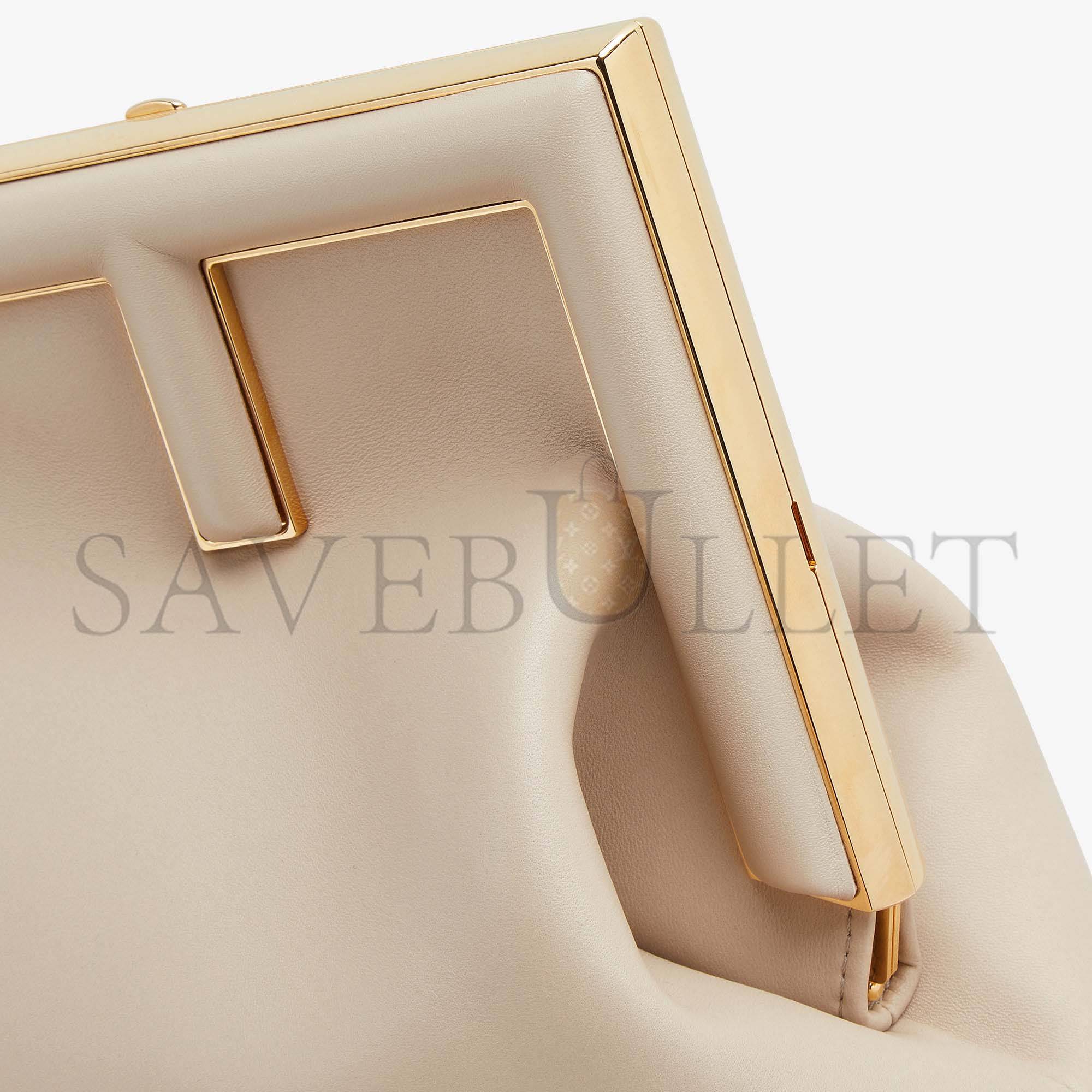 F**di first medium - beige leather bag 8bp127abvef19pn (32.5*23.5*15cm)