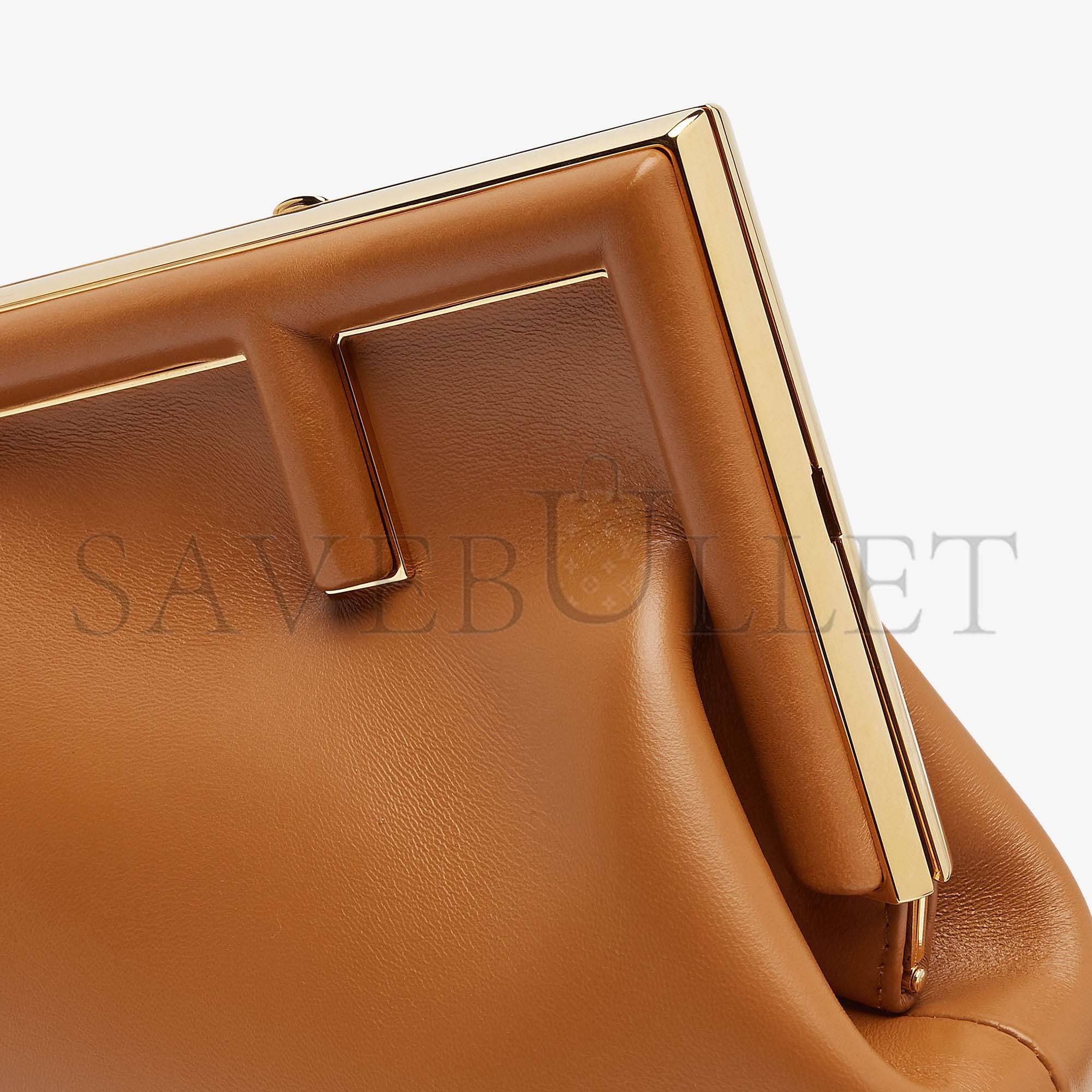 F**di first small - brown leather bag 8bp129abvef0nyj (26*18*9.5cm)
