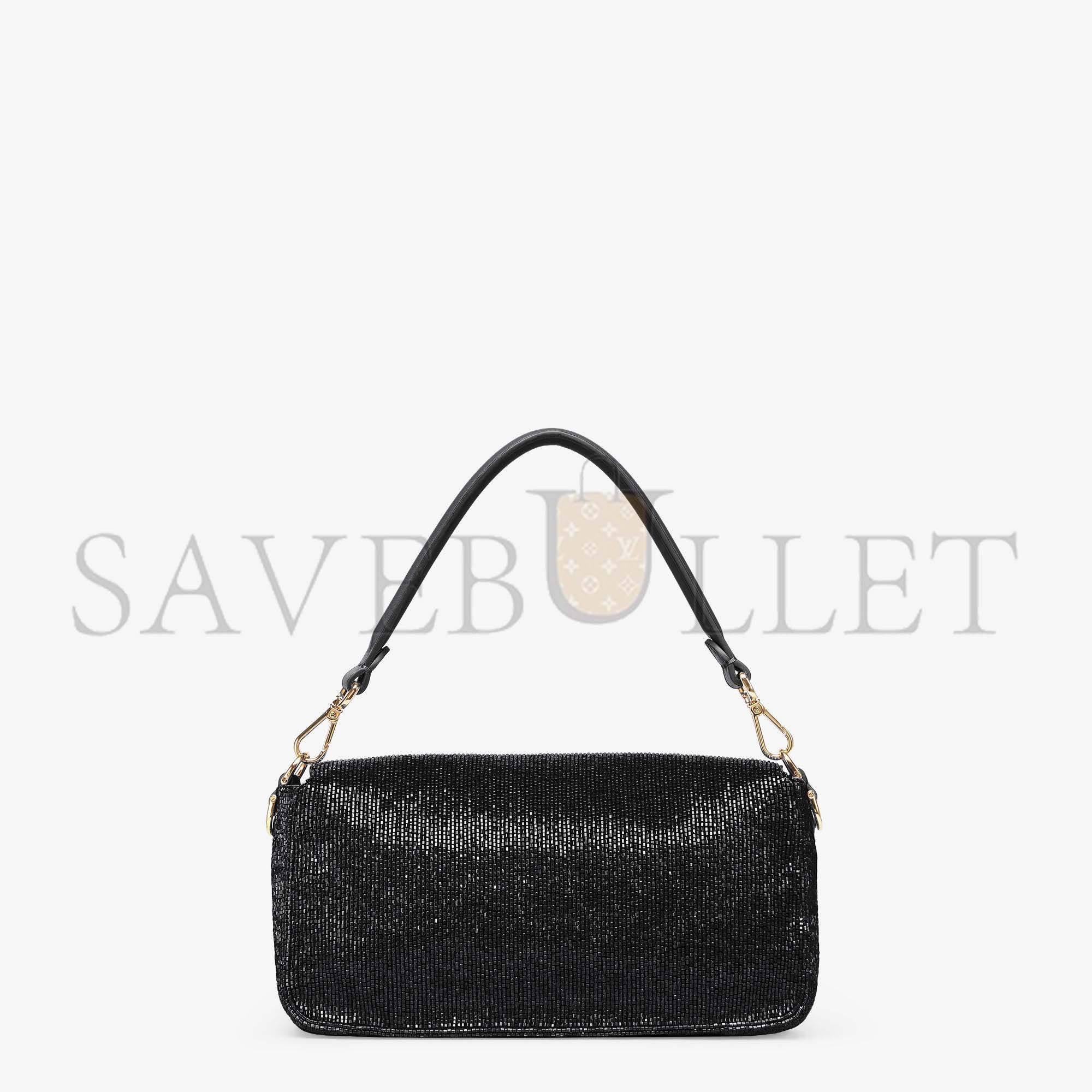 F**di baguette - re-edition bag in black beads 8br600am2lf0kur (27*15*6cm)