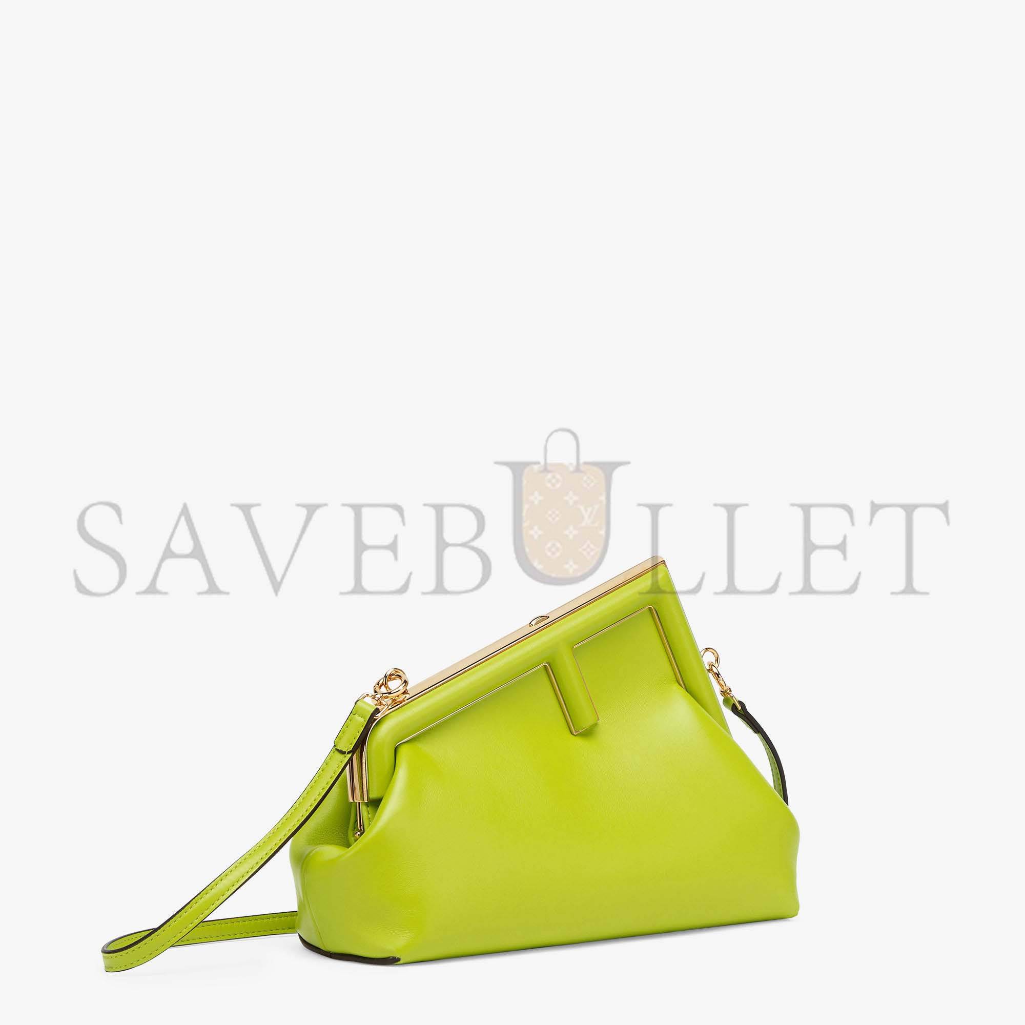 F**di first small - acid green leather bag 8bp129abvef1jcp (26*18*9.5cm)