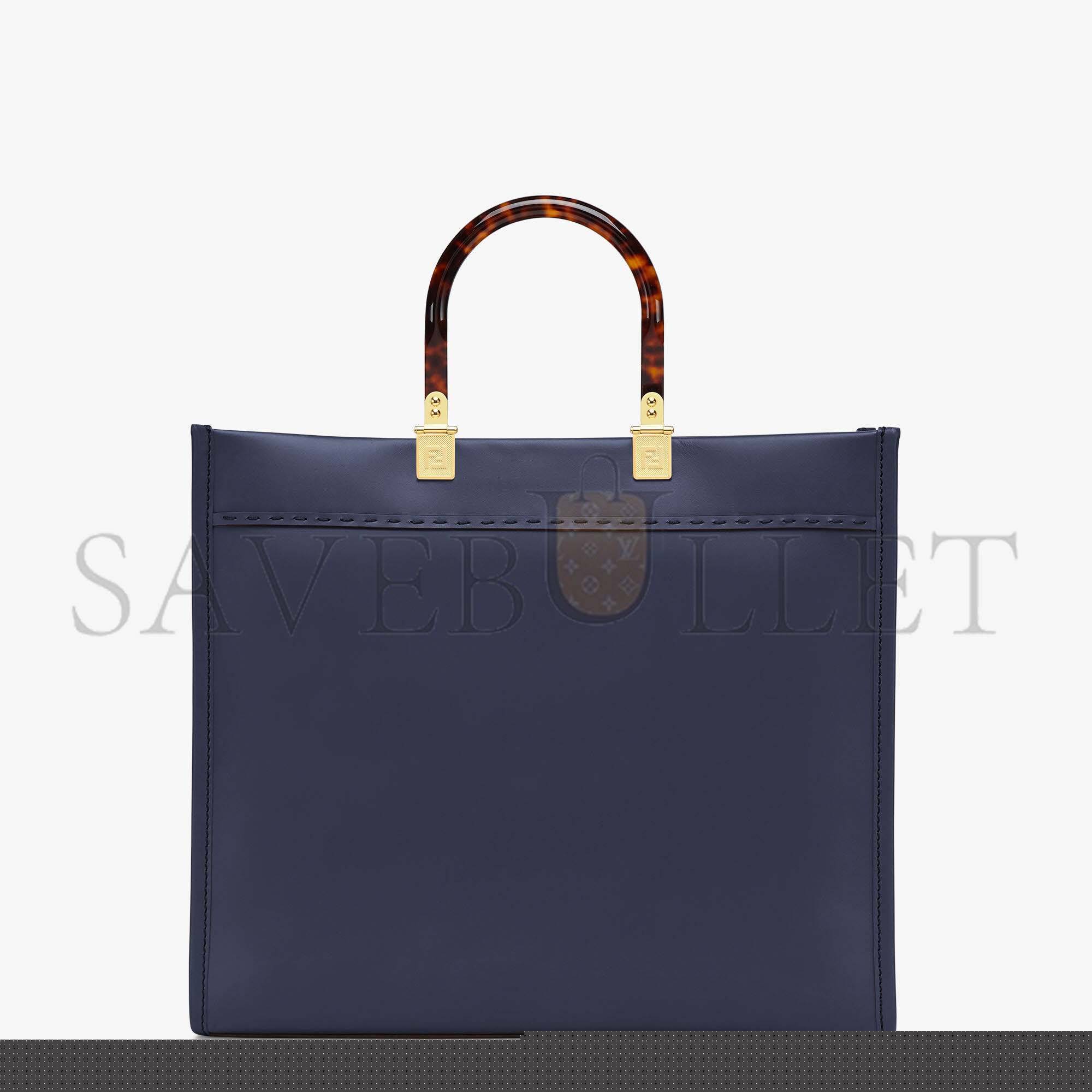 F**di sunshine medium - dark blue leather shopper 8bh386abvlf1998 (35*31*17cm)