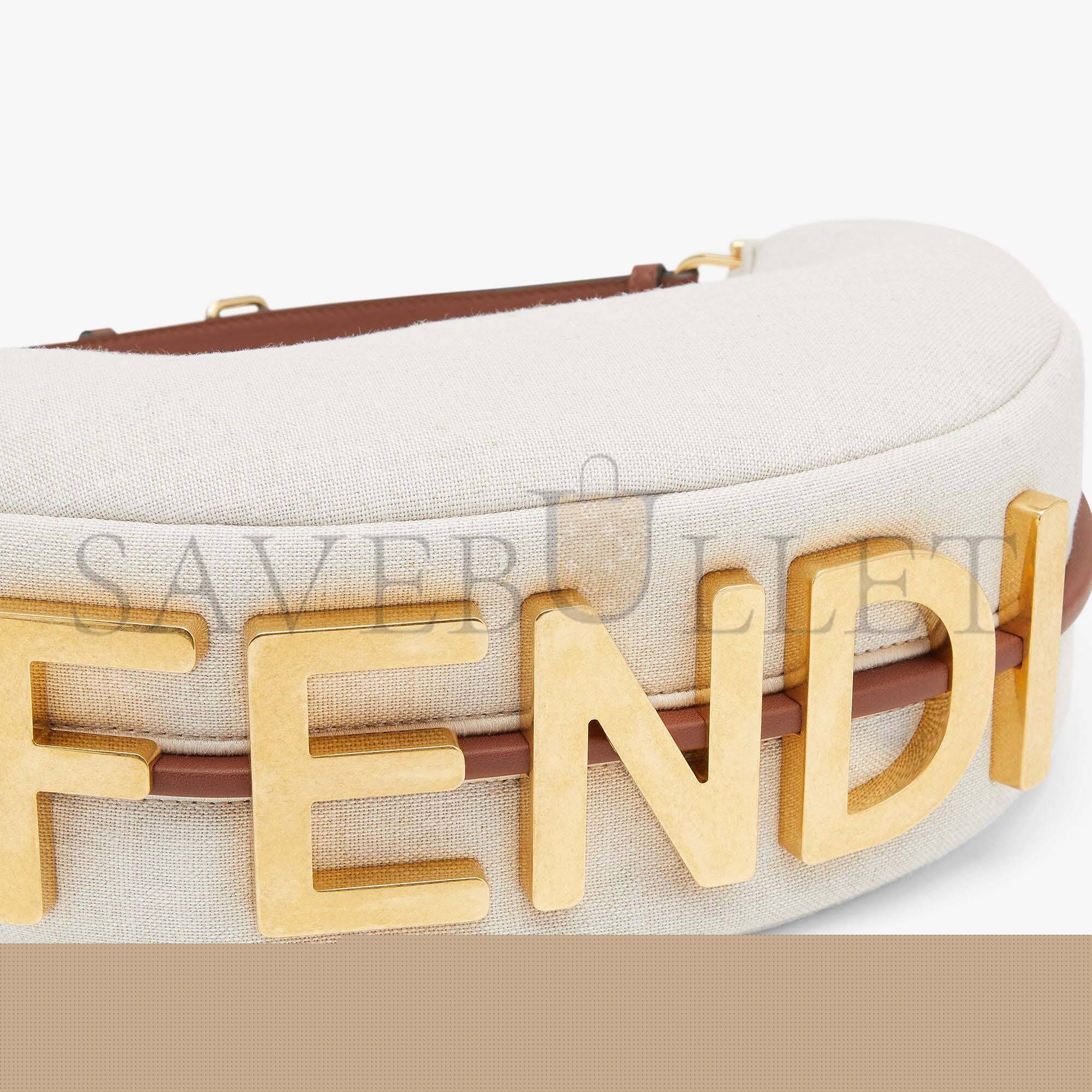 medium F**di graphy small - white canvas bag 8br798akk1f1i3n (29*24.5*10cm)