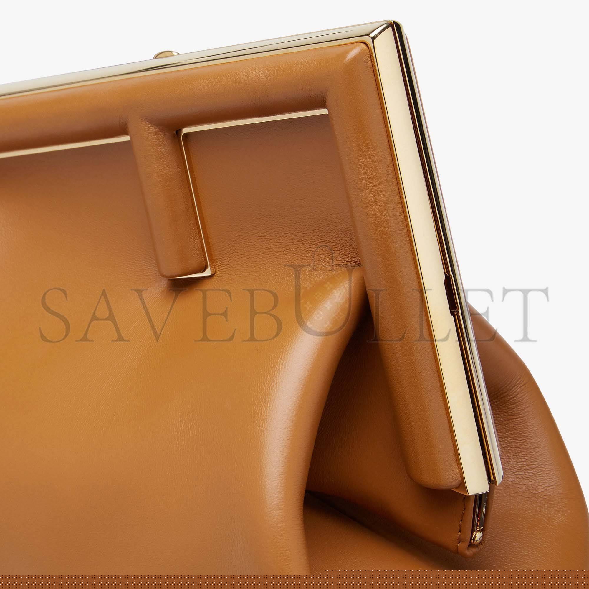 F**di first medium - brown leather bag 8bp127abvef0nyj (32.5*23.5*15cm)