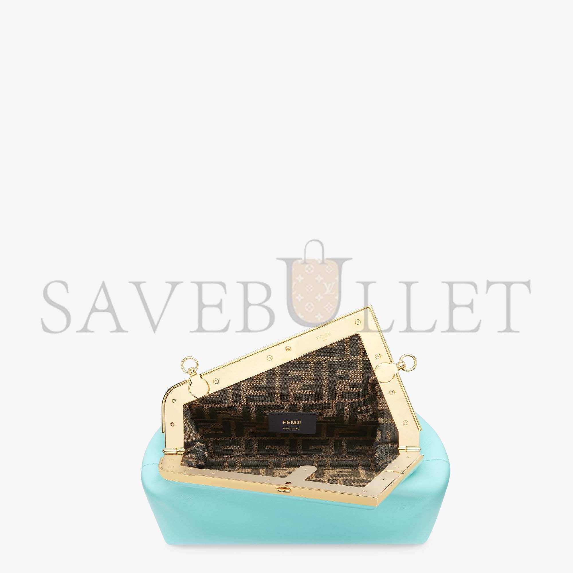 F**di first small - turquoise leather bag 8bp129abvef1jtx (26*18*9.5cm)
