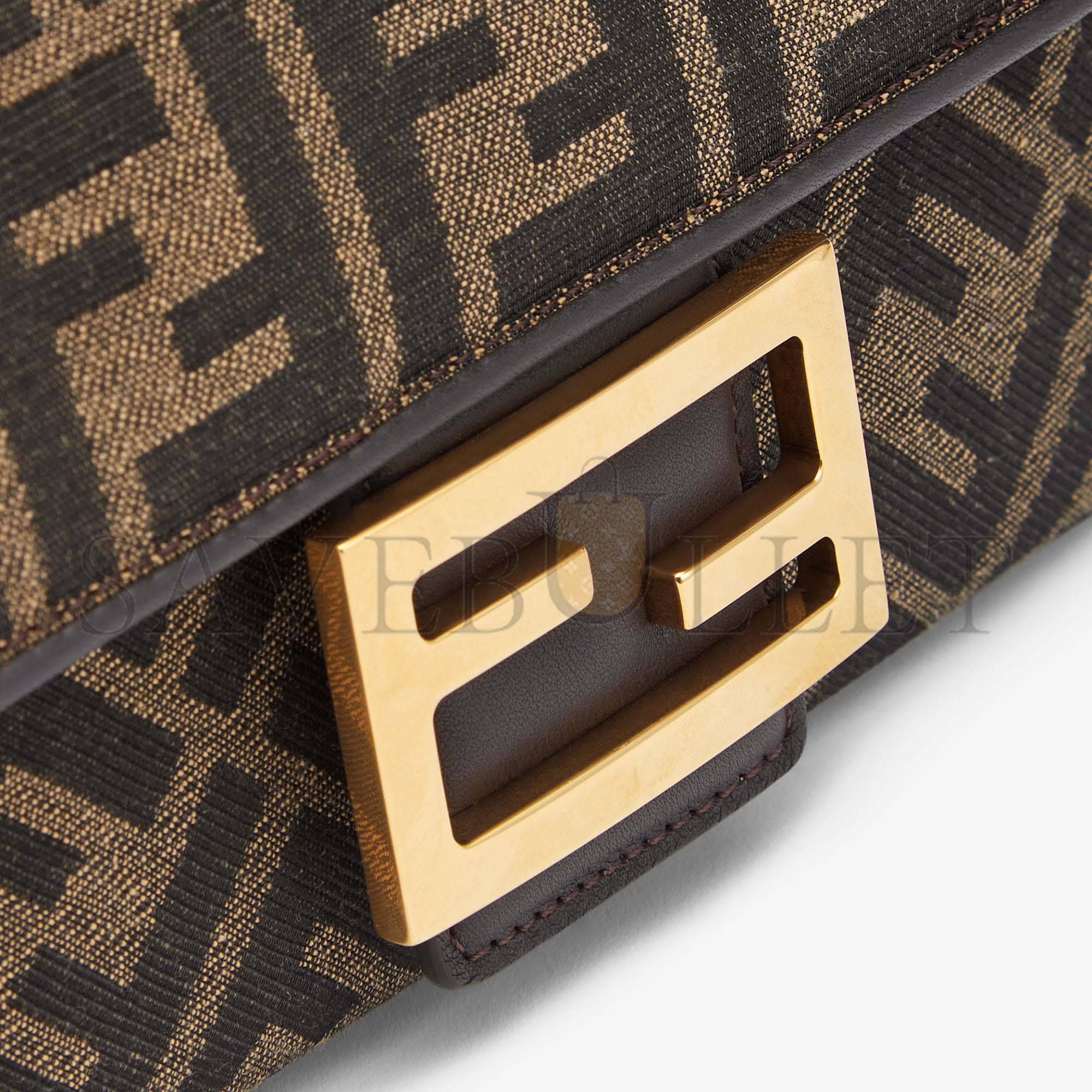 F**di baguette chain midi - ff jacquard fabric bag 8br793akbzf1em3 (24*14.5*7cm)