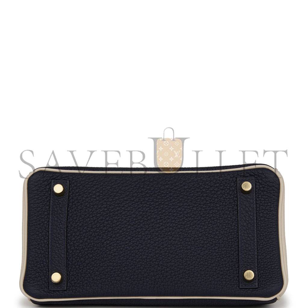 H**mes special order (hss) birkin 25 bleu nuit and craie togo gold hardware handmade (25cm)
