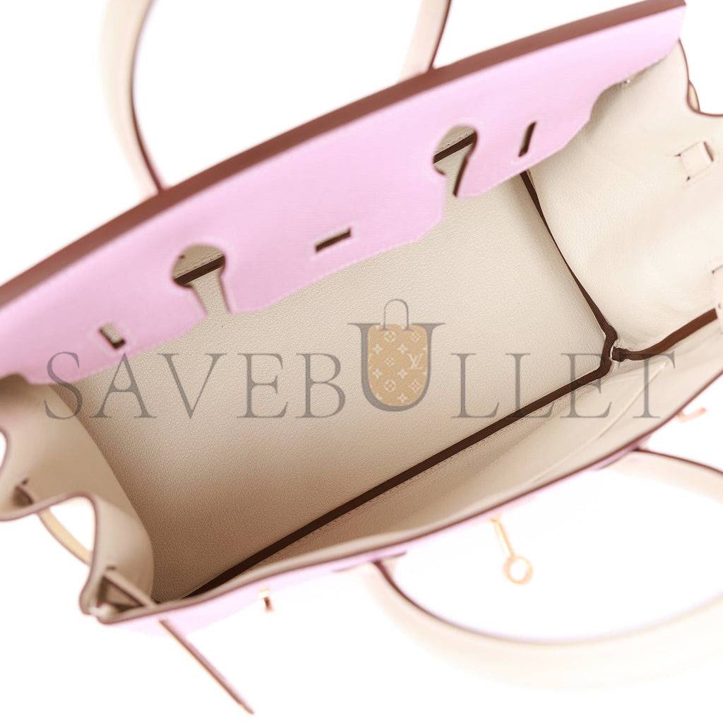 H**mes special order (hss) birkin 30 mauve sylvestre and craie epsom rose gold hardware ( 30cm*22*16cm)