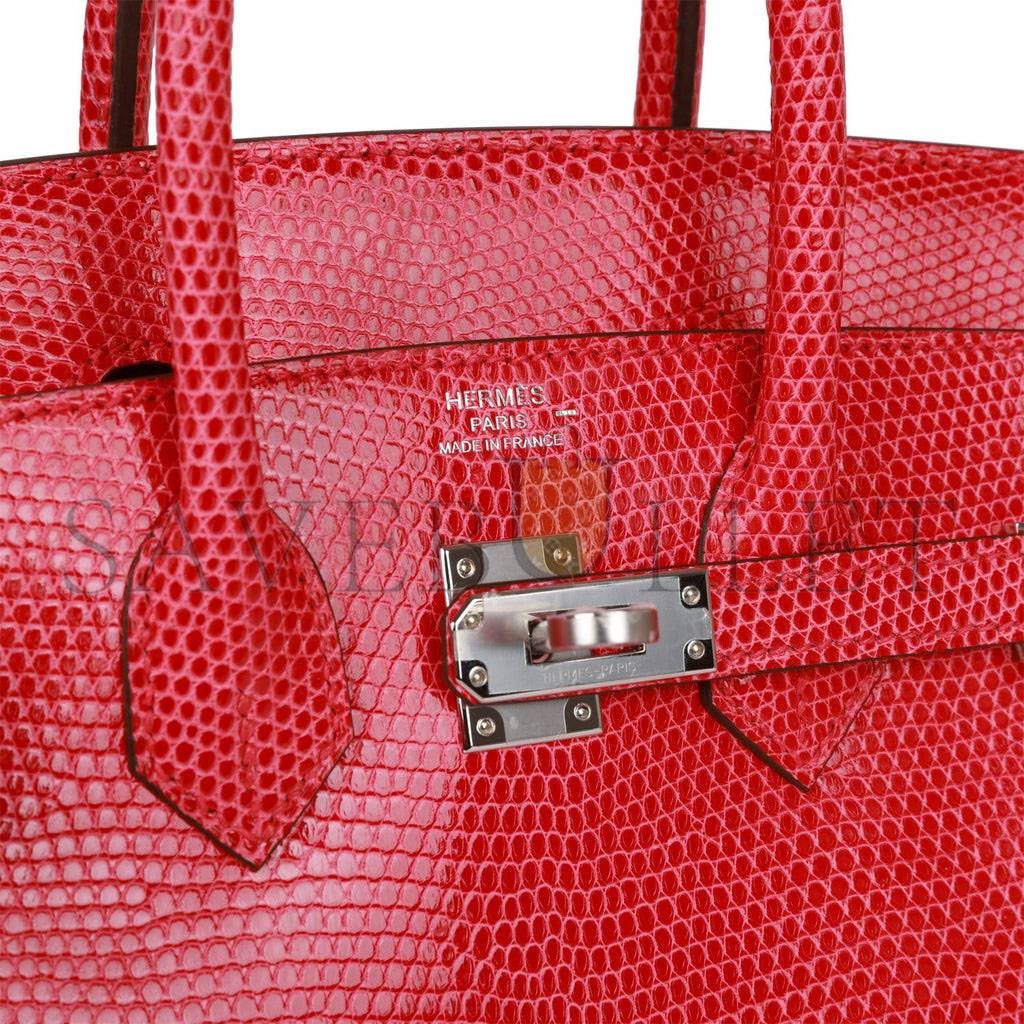 H**mes birkin 25 rose extreme lizard palladium hardware (25*19*12cm)