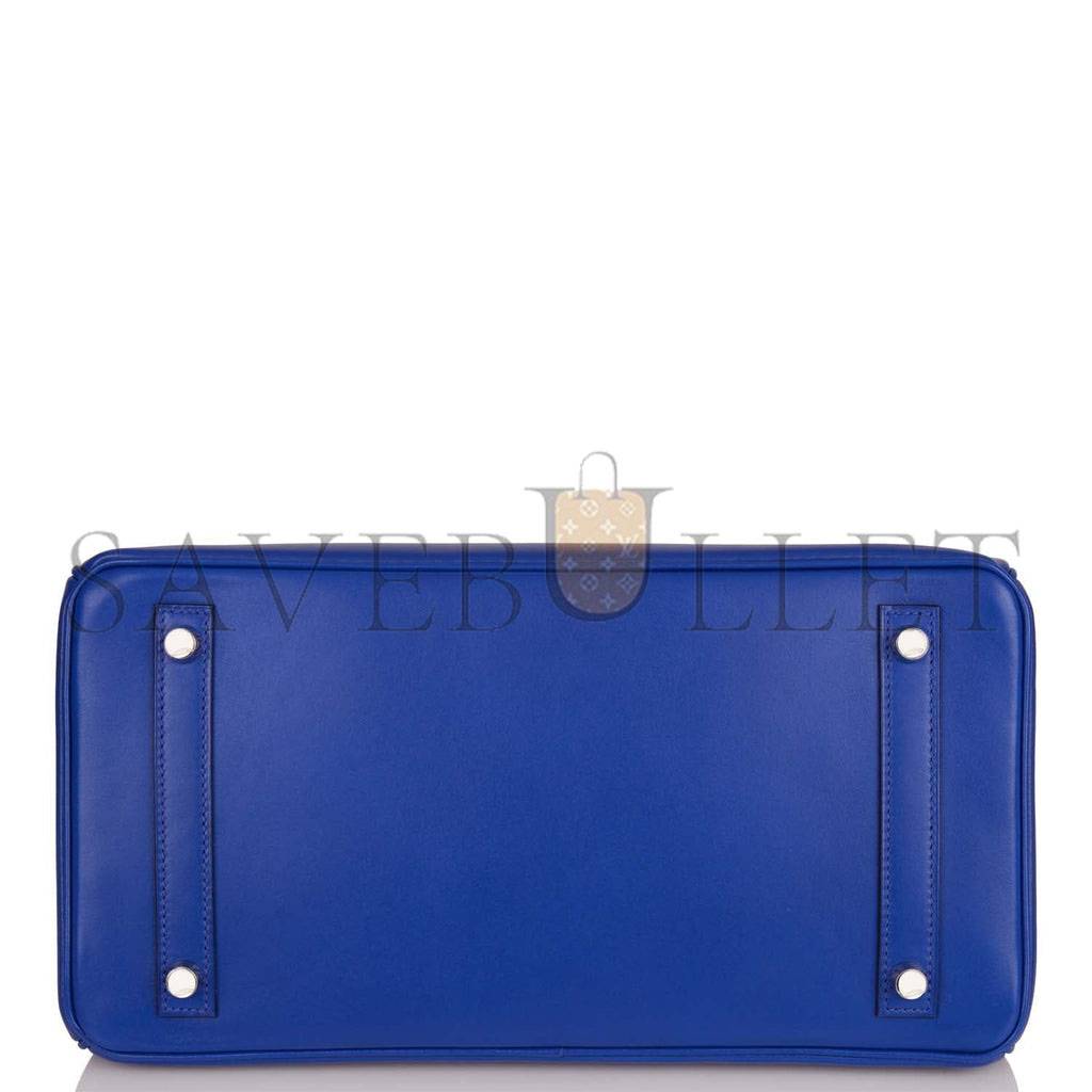 H**mes birkin 30 bleu electric tadelakt palladium hardware (30cm)