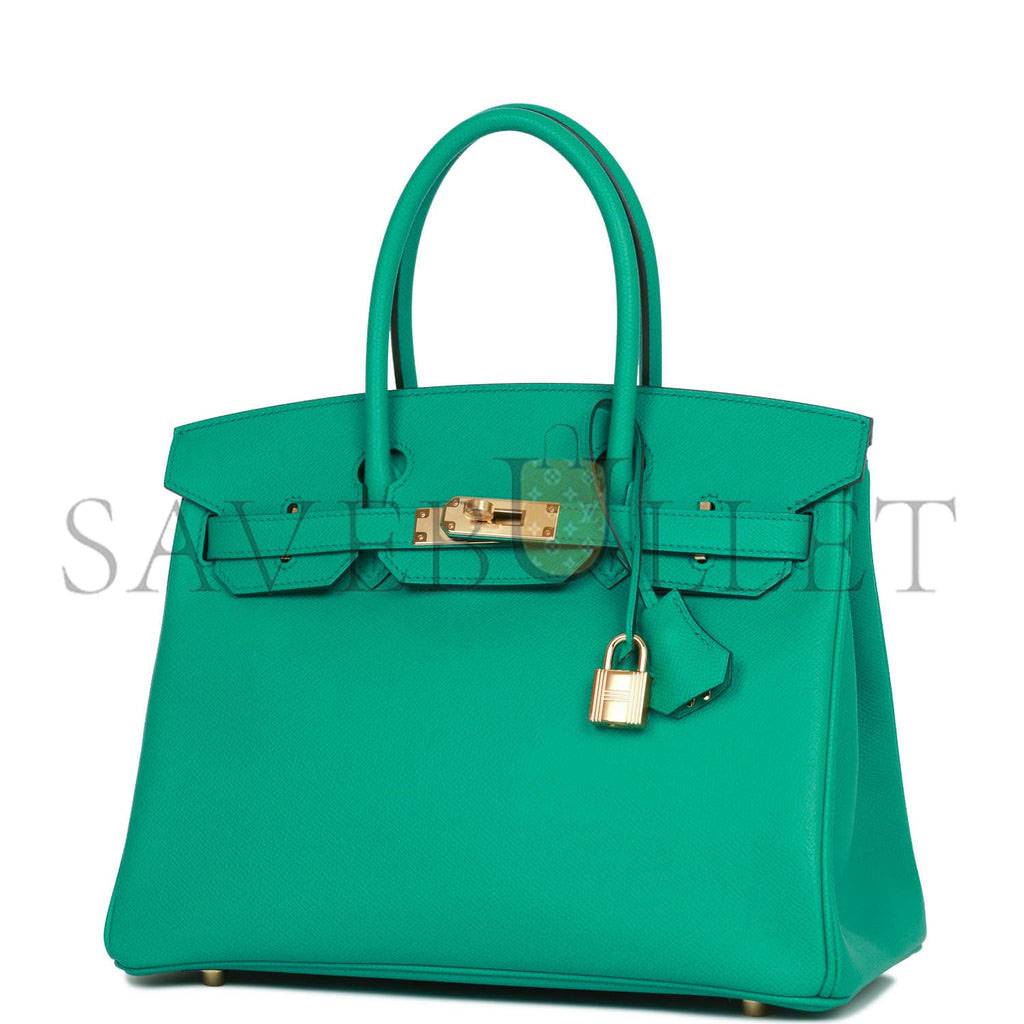 H**mes birkin 30 vert jade epsom gold hardware (30cm)