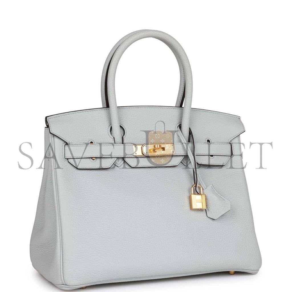 H**mes birkin 30 bleu pale clemence gold hardware (30cm)
