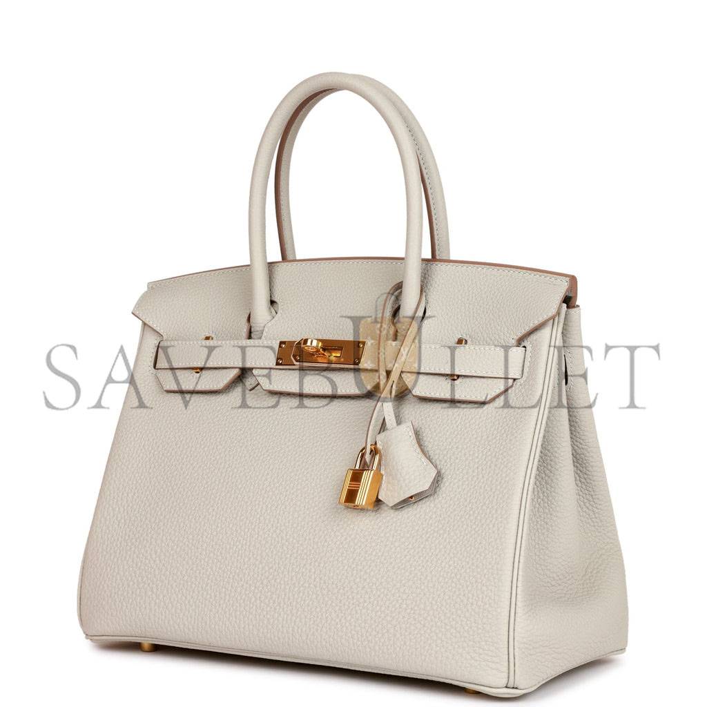 H**mes birkin 30 gris perle togo gold hardware (30cm)