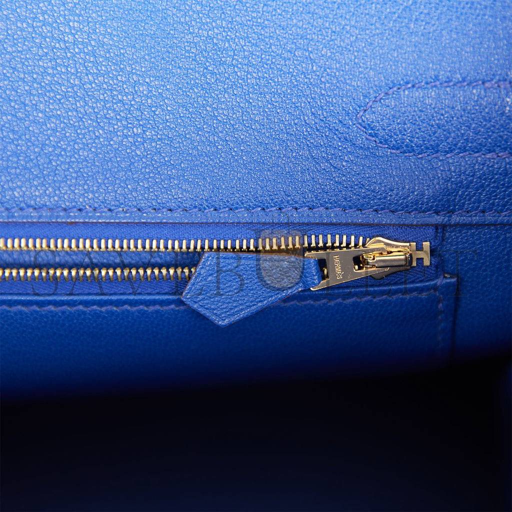 H**mes special order (hss) birkin 30 vert verone and bleu electric epsom brushed gold hardware ( 30cm*22*16cm)