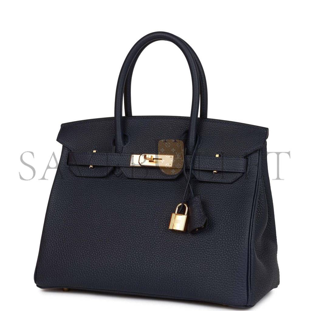 H**mes birkin 30 bleu nuit togo gold hardware (30cm)