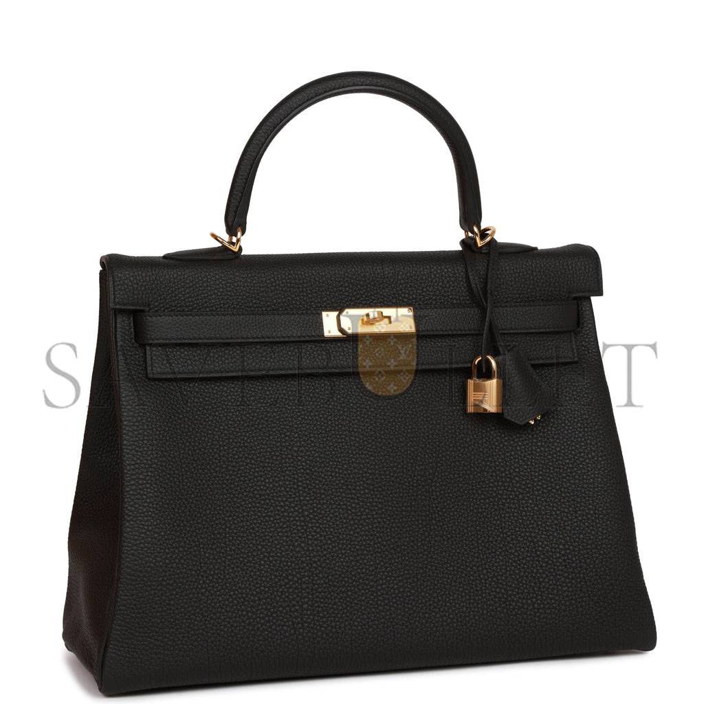 H**mes kelly retourne 35 black togo gold hardware (35*24*12cm)
