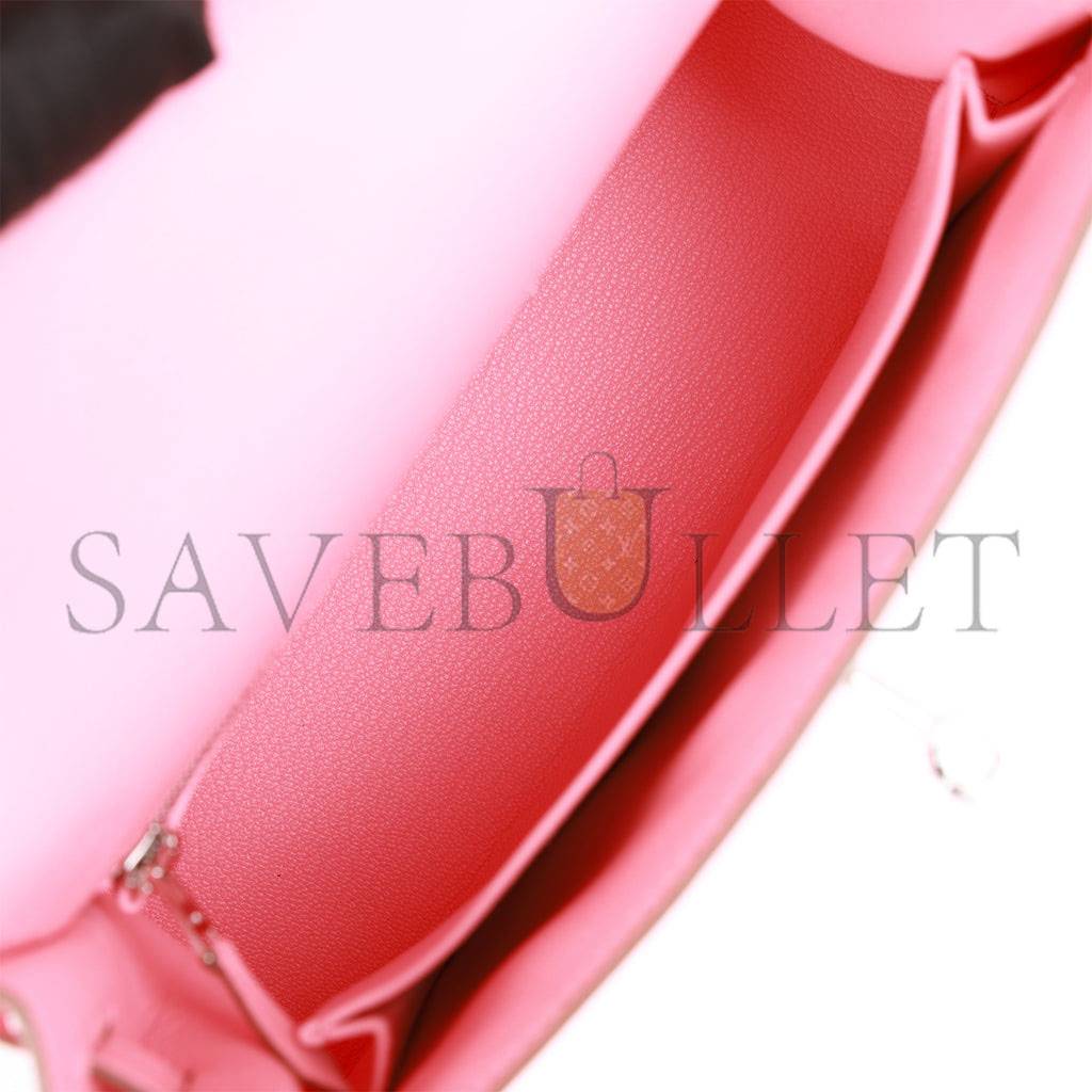 H**mes kelly sellier 25 rose confetti epsom palladium hardware (25*17*7cm)