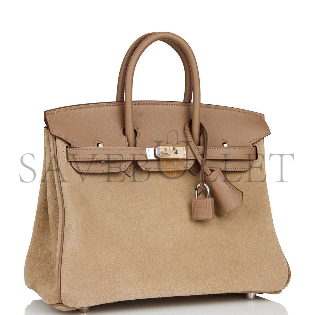 H**mes birkin 25 gris caillou grizzly and swift palladium hardware handmade (25cm)