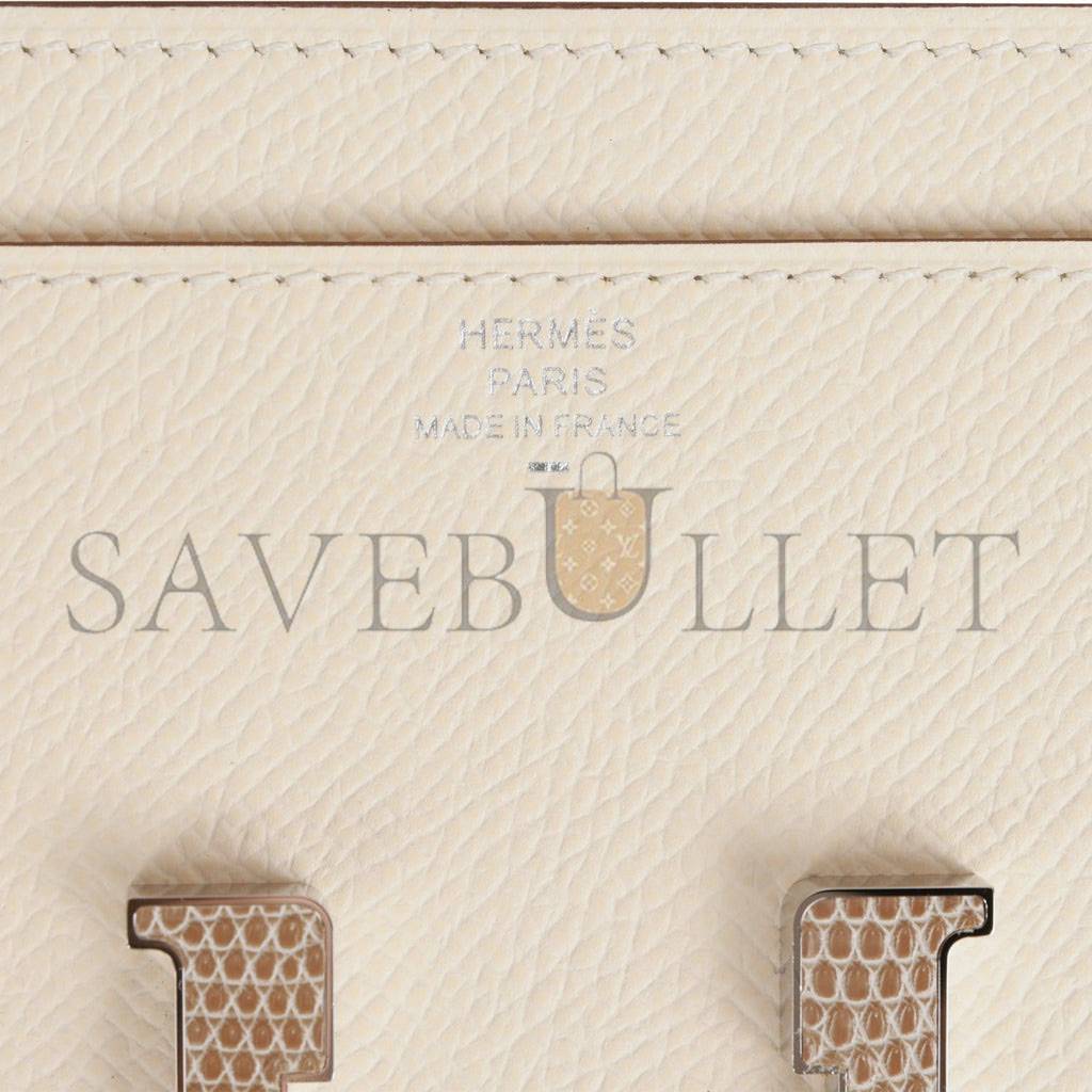 H**mes constance wallet to go nata epsom and lizard palladium hardware (22*11cm)