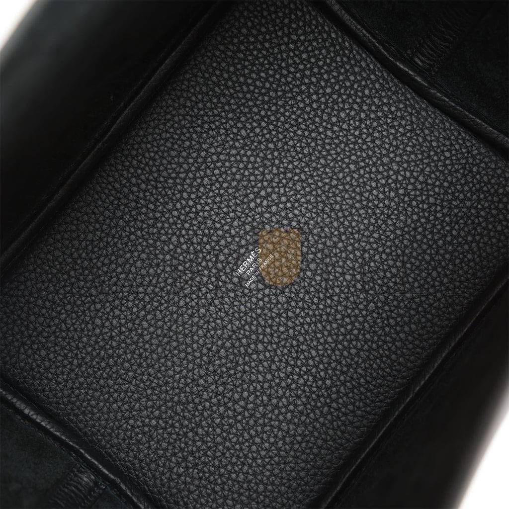 H**mes black clemence picotin lock 22cm palladium hardware (22cm)