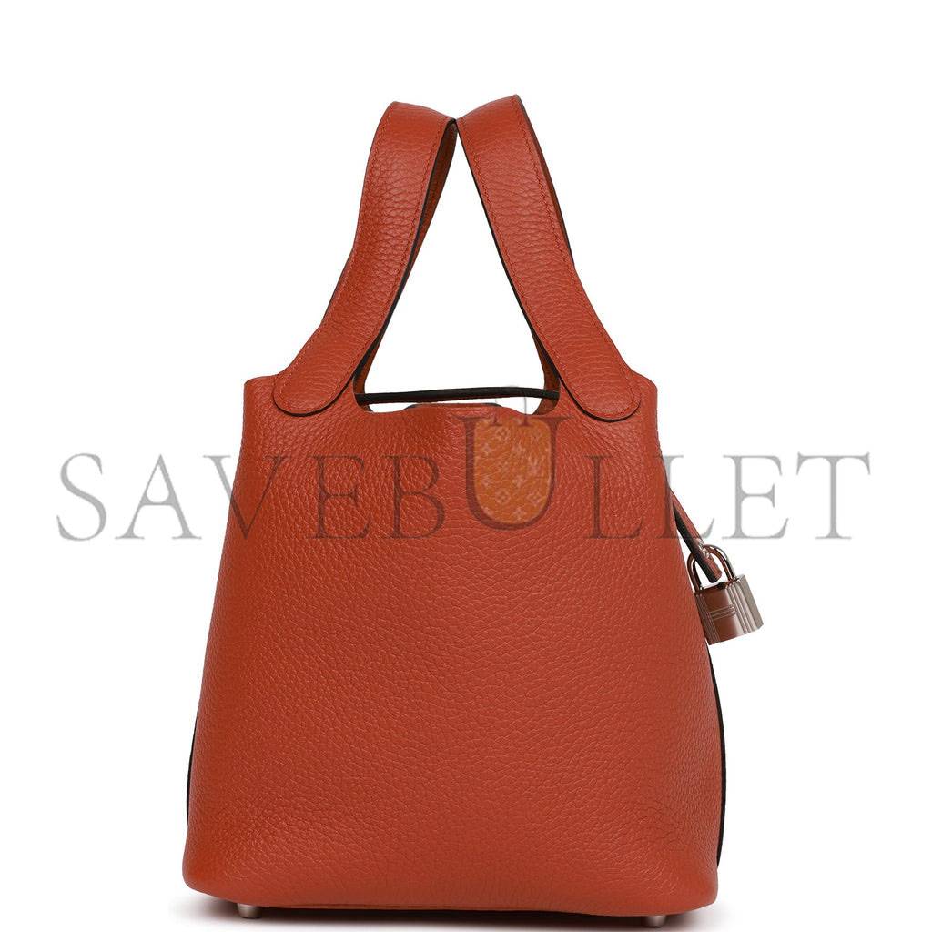 H**mes picotin lock 18 cuivre clemence palladium hardware (18*13*18cm)