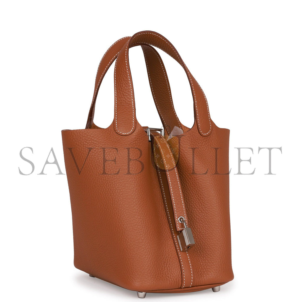 H**mes picotin lock 18 gold clemence palladium hardware (18*13*18cm)